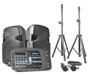 VONYX PSS302 Draagbare 300W Geluidsset met 10 inch Speakers,, Audio, Tv en Foto, Luidsprekers, Ophalen of Verzenden, Nieuw