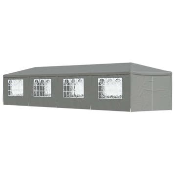 vidaXL Partytent 1200 x 300 x 255 cm Lichtgrijs PE en staal, Verzenden, Nieuw, Partytent