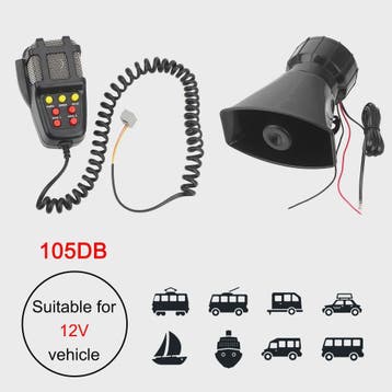 12V Auto Alarm Systeem: Luidspreker, Megafon, Sirene & Hoorn, Verzenden, Nieuw