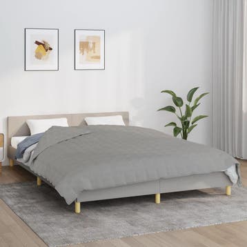 vidaXL Verzwaringsdeken 200x220 cm 9 kg stof grijs, Verzenden, Nieuw, Grijs