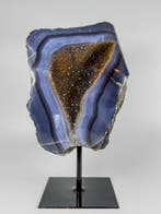 Quality polished agate amethyst on stand Kristal - Hoogte: