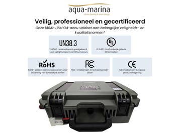 Aqua-Marina OutdoorBox 12.8V 140Ah LiFePO4 Accu – Bluetooth, Ophalen of Verzenden, Nieuw