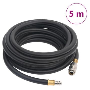 vidaXL Luchtslang hybride 0,6 5 m rubber en PVC zwart, Verzenden, Nieuw