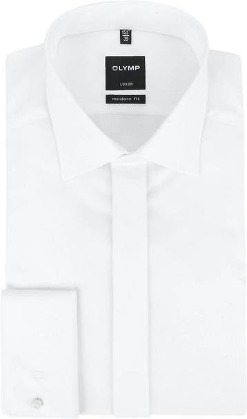 OLYMP Luxor Smokingshirt Wit maat 46 Heren, Verzenden, Nieuw, Wit, OLYMP