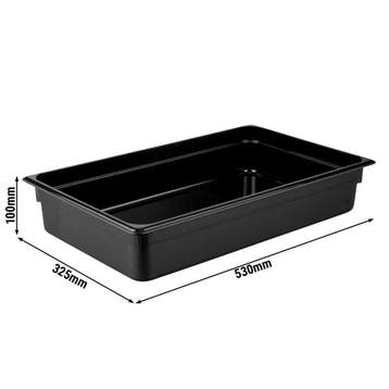 GGM Gastro | (6 stuks) Polycarbonaat GN-bak GN 1/1 - zwart -, Verzenden