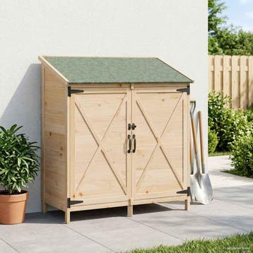 vidaXL Tuinschuur Naturel 106 x 56 x 113,5 cm Massief, Verzenden, Nieuw