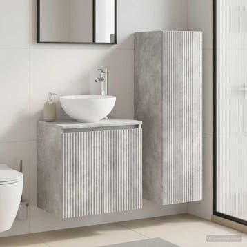 vidaXL Badkamermeubelset 2 st Betongrijs 33 x 34,5 x 100 cm, Verzenden, Nieuw