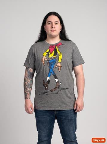 LUCKY COMICS T-shirts Heren maat XL Grijs Vintage, Ophalen of Verzenden, Nieuw
