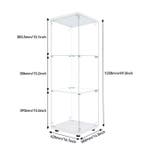 Moderne Glazen Vitrinekast met LED en 3 Lagen, Verzenden, Nieuw