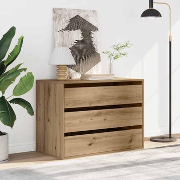 vidaXL Ladekast 80x41x58 cm bewerkt hout artisanaal, Verzenden, Nieuw