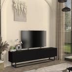 Tv-meubel Verpsboga kort frame 180x32x47 cm zwart [en.casa], Verzenden, Nieuw