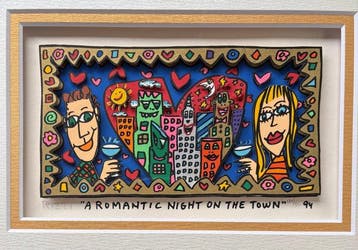 James Rizzi (1950-2011) - A Romantic Night on the Town