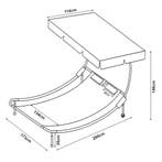 casa.pro Ligbed Avigliano tweepersoons antraciet en grijs, Tuin en Terras, Verzenden, Nieuw