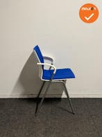 Set van 6 - Ahrend 463 - Gekleurde nieuwe stoffering - Grijs, Vergader- of Presentatieruimte, Ophalen of Verzenden, Gebruikt, Stoel