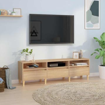 vidaXL Tv-meubel 150x30x44,5 cm bewerkt hout sonoma, Minder dan 50 cm, Verzenden, Nieuw, Minder dan 100 cm