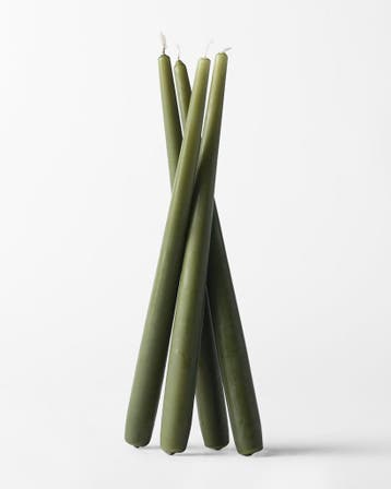 HEMA Dinerkaarsen 2x17cm gotisch groen - 4 stuks, Verzenden, Nieuw, Groen