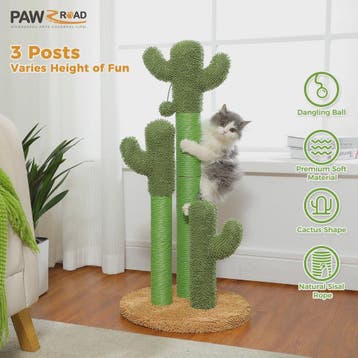 Cactus Krabpaal XL voor Katten - 3 Sisal Palen & Speelbal, Dieren en Toebehoren, Verzenden, Nieuw