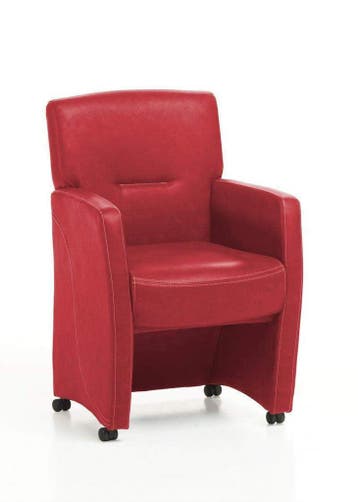 Eetkamerstoel Cindy - eetkamerstoelen - Rood, Nieuw, Rood, Stof