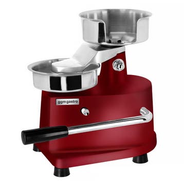 GGM Gastro | Hamburgerpers - Ø 130mm - RVS - rood | HMH130R, Verzenden, Nieuw in verpakking, RVS Meubilair