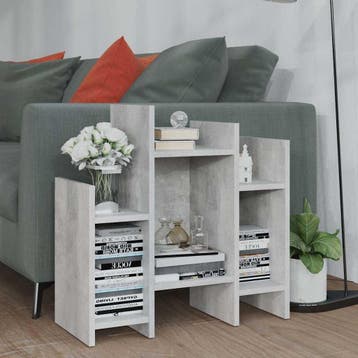 vidaXL Bijzetkast 60x26x60 cm bewerkt hout betongrijs, Verzenden, Nieuw, Overige houtsoorten, Minder dan 100 cm