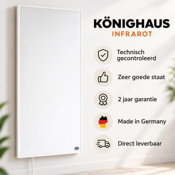 Könighaus infraroodpaneel 450W | Tweede Kans | P-Serie, 500 tot 800 watt, Radiator, Minder dan 60 cm, Ophalen of Verzenden