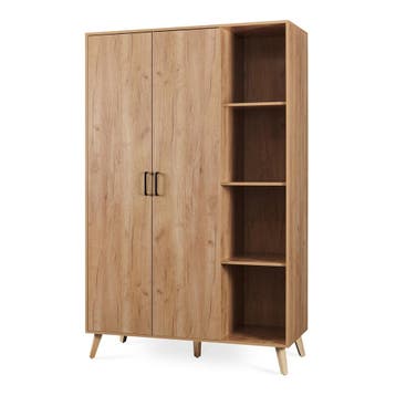 Kledingkast Norg met 2 deuren en 8 opbergvakken 191x120x52 c, Verzenden, Nieuw