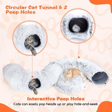 Kattentunnel - Kattenspeelgoed - Kattenspeeltjes - Grijs - N, Dieren en Toebehoren, Verzenden, Zo goed als nieuw