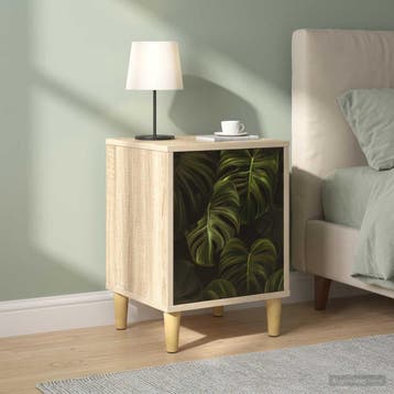 vidaXL Nachtkastje ELBURG 2 st Sonoma Eiken 36 x 33 x 50 cm, Minder dan 45 cm, Verzenden, Nieuw, Minder dan 55 cm