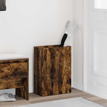 vidaXL Paraplu Standaard Gerookt eiken 40 x 20 x 55,5 cm, Huis en Inrichting, Verzenden, Nieuw