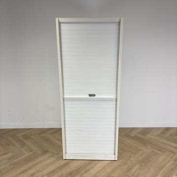 Bulo roldeurkast vv 4 legborden  198x80x45 cm, wit-, Ophalen of Verzenden, Gebruikt