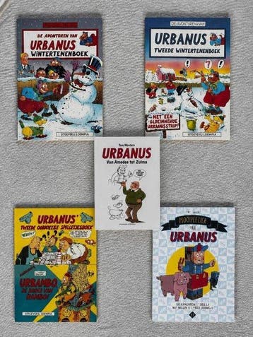 Urbanus - opdrachttekeningen - 5 Album - Eerste druk -, Nieuw
