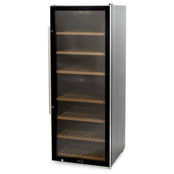 HCB Luxe wijnkoelkast - 126 flessen - dubbele zones - zwart, Verzenden, Nieuw in verpakking