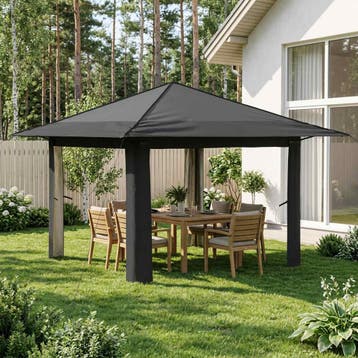 vidaXL Gazebo zonder Zijwand Lichtgrijs en antracietkleurig, Verzenden, Nieuw