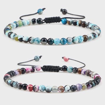Natuurlijke 4mm Kralen Armbanden - Agate & Onyx - Yoga, Gebe, Sieraden, Tassen en Uiterlijk, Verzenden, Nieuw