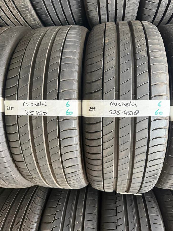 225-45-18 Michelin Zomerbanden 6mm RUNFLAT 225 45 18, Auto-onderdelen, Banden en Velgen, 18 inch, Zomerbanden, 225 mm, Personenwagen
