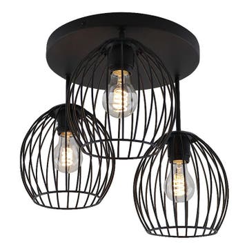 Industriële plafondlamp zwart, Wiro, Ophalen of Verzenden, Nieuw, Metaal