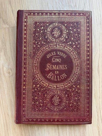 Jules Verne - [Très rare première édition illustrée] Cinq