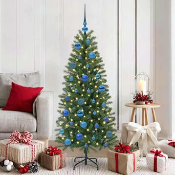 vidaXL Kerstbal Set 61 st 150 LEDs Warmwit Ø 6 cm, Verzenden, Nieuw