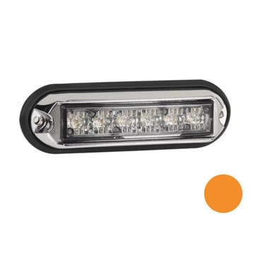 Led Flitser met Chroom Behuizing Oranje, Auto-onderdelen, Ophalen of Verzenden, Nieuw
