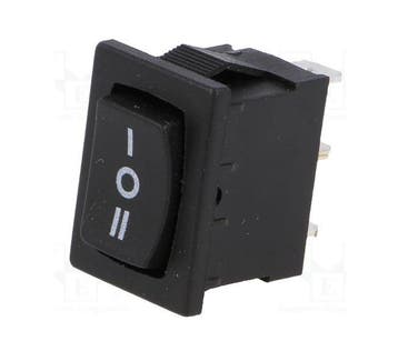 Push schakelaar - 3 Standen - 250V 3A - SP3T, Ophalen of Verzenden, Nieuw, Schakelaar