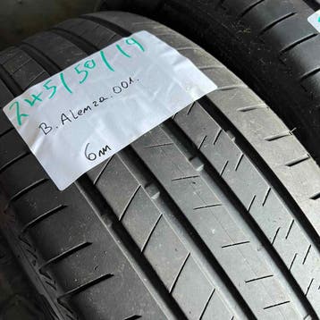 2 x Bridgestone Alenza 001 245-50-19 Zomerbanden 6mm, Auto-onderdelen, 19 inch, Ophalen of Verzenden, Band(en), Personenwagen
