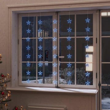 vidaXL Lichtsnoergordijn sterren met 200 LEDs en 8 functies, Diversen, Verzenden, Nieuw