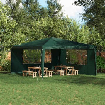 vidaXL Party Tent Zijwand 2 st 400 x 195 cm Groen PE en, Tuin en Terras, Verzenden, Nieuw