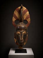Masker - Baoulé-masker - Baule - Ivoorkust (Zonder, Antiek en Kunst