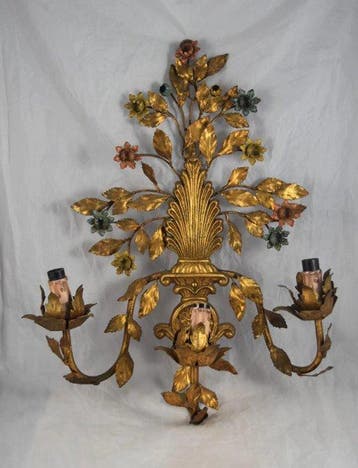 Wandkandelaar - Smeedijzer - Wandlamp in Florentijnse stijl