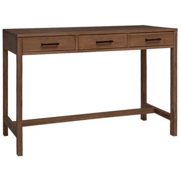 vidaXL Bureau met lades Naturel Massief Teakhout 110 x 50 x, Verzenden, Nieuw