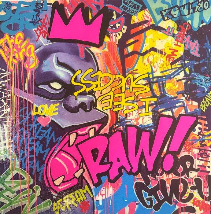 Richard Orlinski (1966) - Raw (PINK), Antiek en Kunst, Antiek | Overige Antiek