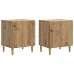 vidaXL Nachtkastje 2 pcs Artisanaal eiken 43 x 34,5 x 50 cm, Huis en Inrichting, Slaapkamer | Nachtkastjes, Minder dan 45 cm, Verzenden
