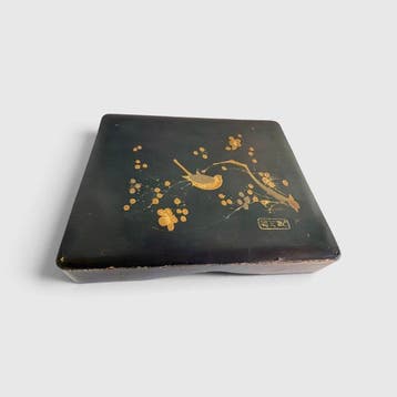 Doos - Chinoiserie, late negentiende eeuw - Hout, lakwerk