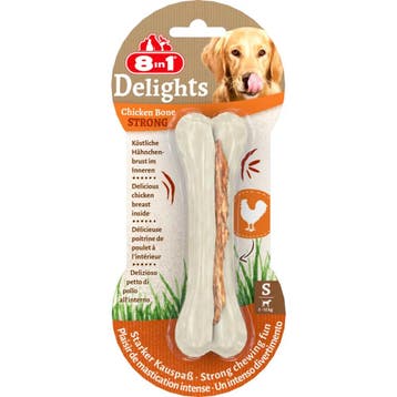6x 8in1 Delights Bones Strong Kip S, Verzenden, Nieuw